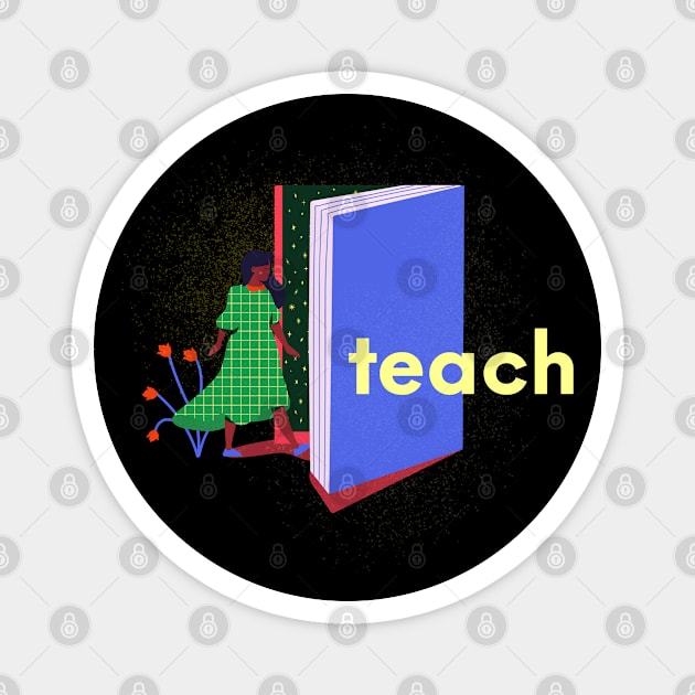 Beautiful Teacher Gift | Read More Design for Librarians Magnet by Mia Delilah